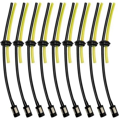 Kit universale di 9 filtri carburante, tubi carburante universali, tubi in gomma per decespugliatori, tagliasiepi, motoseghe e tagliabordi (1/4)