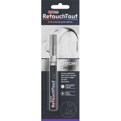 Stylo retouche métal SOLOPLAST - Chrome brillant - 6ml