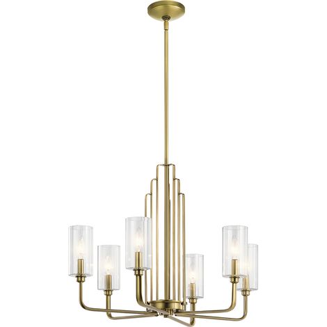 Elstead Kichler Kimrose Plafoniera a sospensione multibraccio in ottone naturale spazzolato (1/4)