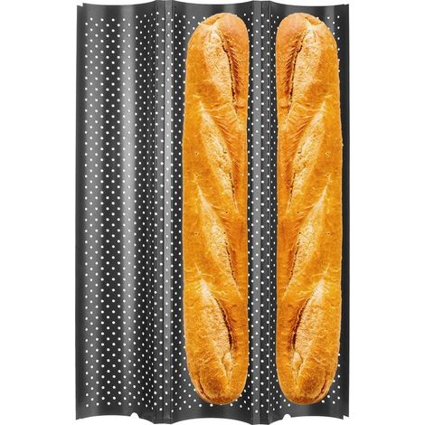 Molde de acero para baguette de 38 cm