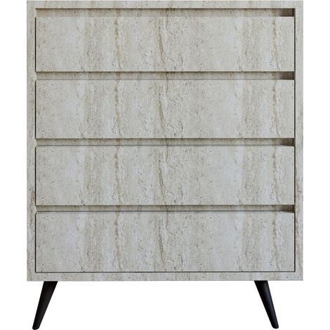 Holzkommode "Suvera" - 70 x 40 x 86 cm - Travertin