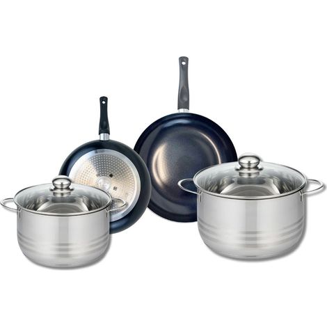 Ensemble de 2 Poêles de cuisson 20 et 24 cm et 2 faitouts 20 et 24 cm Elo Prima Brillant (1/5)
