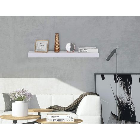 WOLTU Wandregal mit Schubladen aus MDF-Platte, weiß 80 x 25 x 5 cm RG9345ws (1/5)