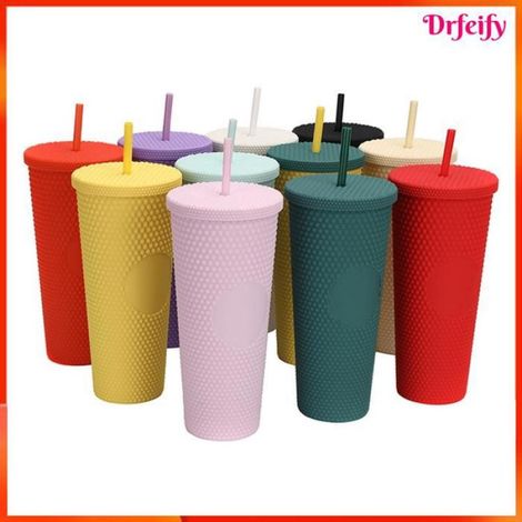 Akozon gobelets Gobelet à eau de grande capacité de 710ML/24OZ, gobelet mat entièrement art banneton Dégradé vert et Violet clair (1/5)