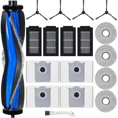 Kit di accessori Ecovacs da 17 pezzi - Manutenzione T50 Omni/T50 Pro - Casa - 1 spazzola, 4 filtri HEPA, 4 spazzole laterali - Proprietari di Ecovacs (1/4)