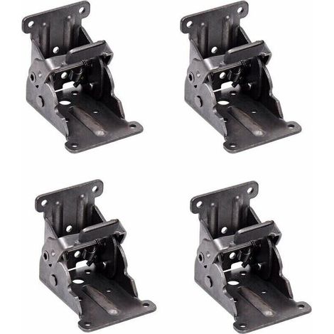 Charnières Autobloquantes, Support de Support Pliable Raccords de Jambe et Accolade de Coin, Pour les Pieds Pliants Établi Pliant, (4 pièces) (1/5)