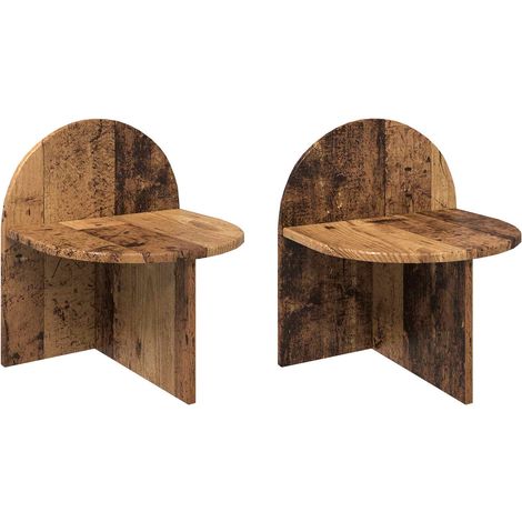 Set di 2 Comodino Armadio da Notte Mobiletto da notte Legno antico 40 x 35,5 x 45,5 cm (1/5)