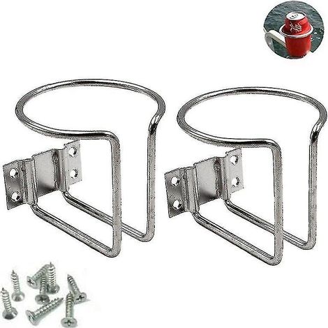 Porte-gobelets annulaires en acier inoxydable pour voiture ou bateau, lot de 2 (1/5)