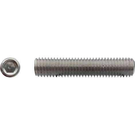 100 Vis Sans Tête 6 Pans Creux à Bout Cuvette STHC 6 x 40 mm - DIN 916 - Inox A2 - D-Work
