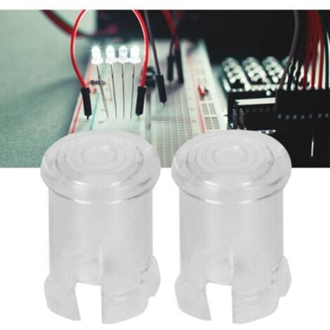 Capuchon de lampe transparent à diode électroluminescente LED de 5 mm, capuchon de lampe à guide de lumière, couvercle de protection, capuchon de lampe transparent à LED (100 pièces vendues)