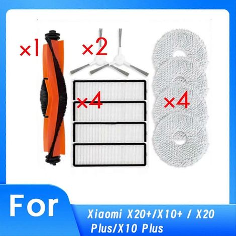 Zubehör für Xiaomi X20+/X10+/X20 Plus/X10 Plus Staubsauger: Hauptseitenbürste und Reinigungsfilter (1/5)