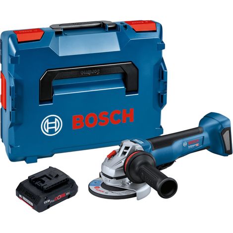 Meuleuse d'angle sans fil Bosch GWS 18V-10 P Professional 18 V 125 mm sans balais + 1 batterie ProCORE 4,0 Ah + L-Boxx - sans chargeur (1/5)