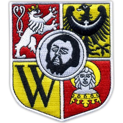 Parche con el escudo de armas de la ciudad de Breslavia (Wroclaw) - Reverso magnético - Parche/Insignia/Emblema bordado
