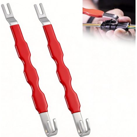 Lot de 2 outils de séparation de connecteurs électriques universels pour réparation de voiture, entretien et déverrouillage du faisceau de câbles (1/5)