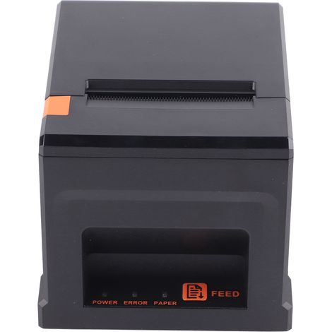 Imprimante de point de vente 80 mm, imprimante thermique USB de reçus, impression haute vitesse, imprimante de cuisine avec massicot automatique pour systèmes de restauration, prise UE