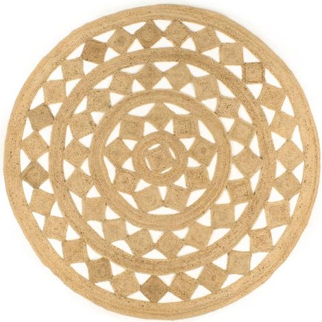 Teppich Handgefertigt Geflochten Jute 210 cm