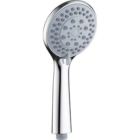 Douche à 5 Modes de Spray , Douche à Haute Pression avec Buses en Silicone Faciles à Nettoyer , Douche Ronde en Chrome , Douche Économiseuse d'Eau à Main pour Salle de Sport et Spa (1/4)