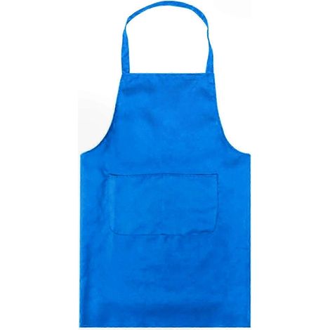 Tablier imperméable sans manches avec poche pour cuisiner et pâtisser, protection contre les éclaboussures de graisse et d'huile, bleu (1/5)