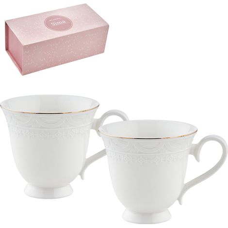 Lot de 2 tasses en porcelaine Florina Sima 350 ml (1/5)