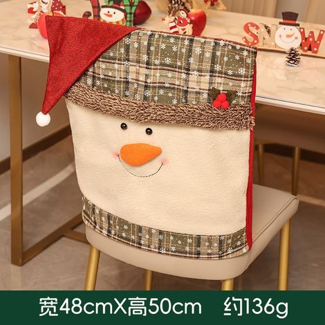 Décorations de Noël, housses de chaises avec chapeaux, housses de tabourets, housses de chaises en peluche, décoration intérieure européenne et américaine, mini foulards de Noël