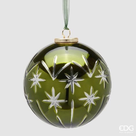 EDG Addobbo Palla Stelle Verde D 15 cm