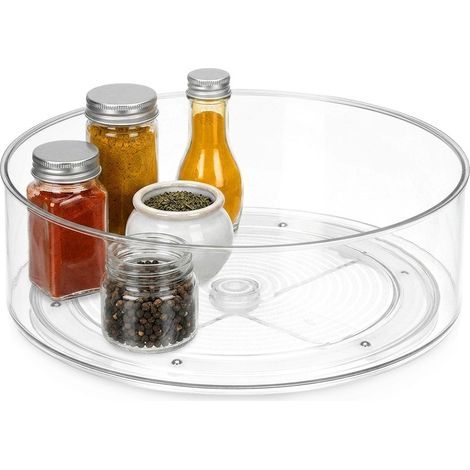 Rotating Organizer Tray, 23 cm, Clear Plastic (1/5)