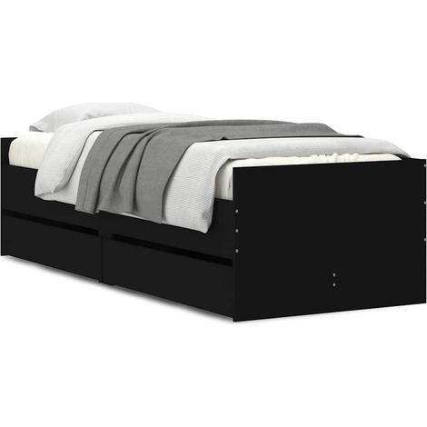 Maison Exclusive - Estructura de cama con cajones negro 100x200 c (1/5)