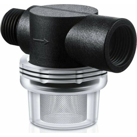 UlisemFiltre de crépine de pompe à eau RV, filtre à eau universel filtre en acier inoxydable 4 points filetage externe pré-filtre filtre à eau filtre à vis pompe à eau pour camping-car RV pompe à eau (1/4)
