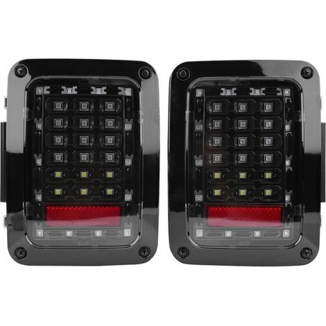 [NIEMALS VERWENDET] Ein Paar automatische LED-Rückleuchten mit Bremslichtern für Jeep Wrangler JK 07-16,