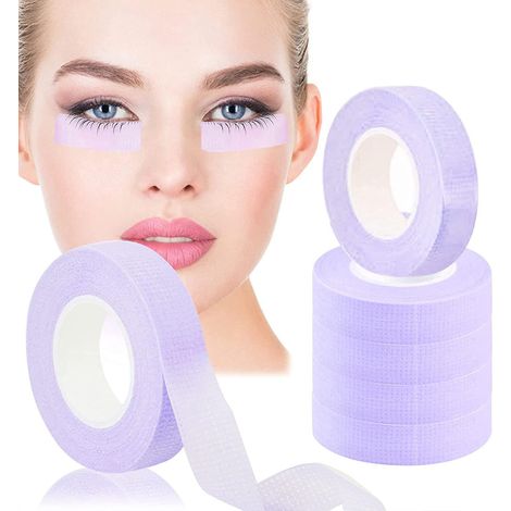 6 Rouleaux Ruban Extension De Cils Micropore Tissu Respirant Extension De Bandes Cils Pour Eyelash Extension Tape (violet,0,5 Pouce X 4,5 Mtres)