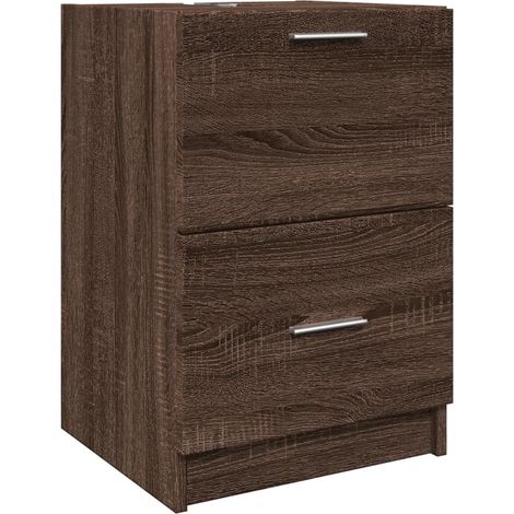Maison Exclusive - Waschbeckenunterschrank Braun Eichen-Optik 40x