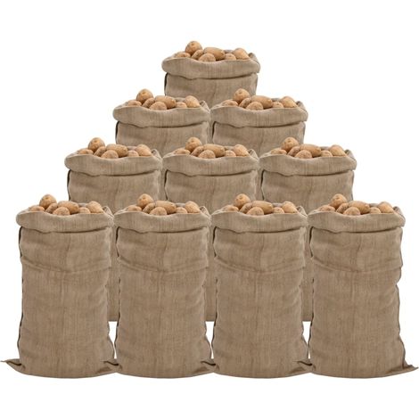 Jutesäcke 10 Stück 65 x 135 cm 100 % Jute 340 g/m²