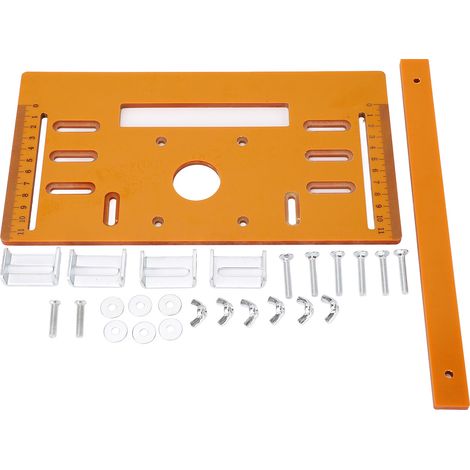 Plaque de base pour machine de découpe 4 pouces, plate à 90° et oblique à 45°, outils de travail du bois, 28 x 15 cm