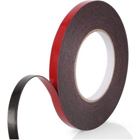 Scotch Double Face Extra Fort, 1 Rouleau (10MMx10M) Noir Mousse PE Film Rouge Imperméable et ultra Résistant aux Hautes Températures Ruban de montage pour Voiture Fixation Maison et Bureau 1000 pcs (1/5)
