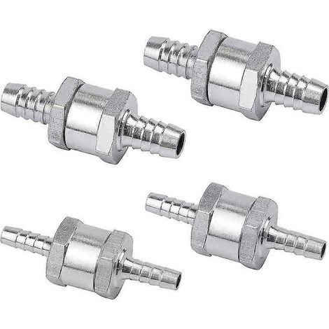 Set of 4 Diesel Check Valve 6/8/10/12mm, Aluminum Alloy Fuel Valve with Arrow for Petrol Diesel Car Boat Motorcycle (1/5)