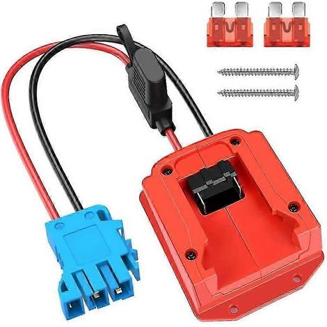 Adaptateur pour voiture jouet électrique compatible avec 18 piles M18, avec connecteur de faisceau de câbles et porte-fusible. (1/5)