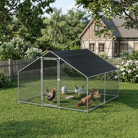 Jaula al aire libre Wels Voladero 3 x 3 x 2 m - Plata y verde escuro [pro.tec]