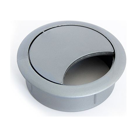 60 mm silberne Kunststoff-Kabeldurchführung SANS MARQUE