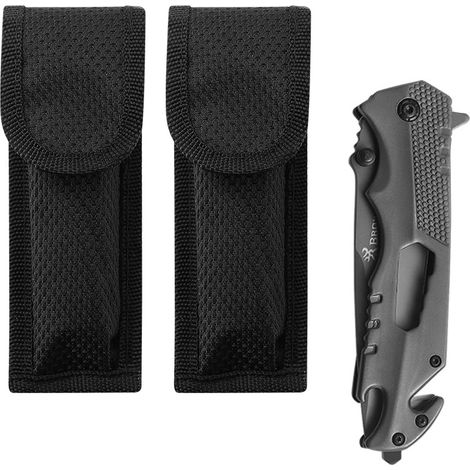 2 pcs Étui à Couteau, Étui de Poche et Ceinture en Tissu, Pochette pour Couteaux de Poche, pour Camping (1/5)