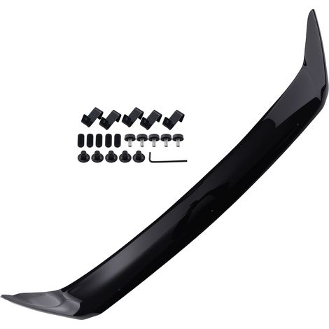 Black Acrylic Bonnet Guard for Ford Transit Custom 2012-2018 Stone Deflector (1/5)