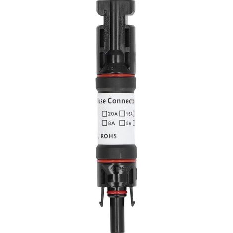 Jeffergarden Porte-fusible solaire PV, connecteur photovoltaïque en laiton PPO avec système autobloquant DC 1000V20A
