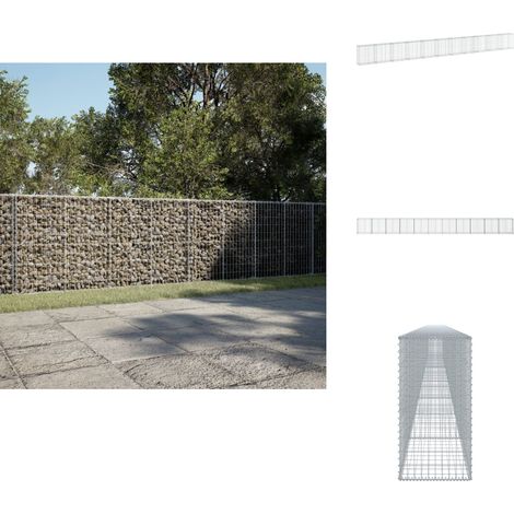 Gabione mit Deckel 1100x50x100 cm Verzinktes Eisen - Gabionenkorb - Gabionenkörbe - Steinkorb - Steingabione (1/5)