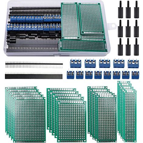 100 Pièces Circuit Imprimé Double Face Kit, 30 Pièces Double Face PCB Prototype Boards (1/5)