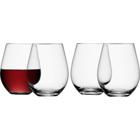 Lot de 4 verres à vin rouge sans pied Wine, 530 ml, transparents (1/5)
