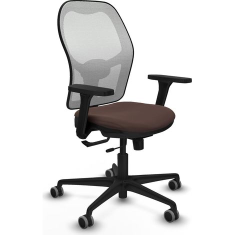 Bürostuhl piqueras y crespo Jorquera Kunstleder braun Netzrücken (1/2)