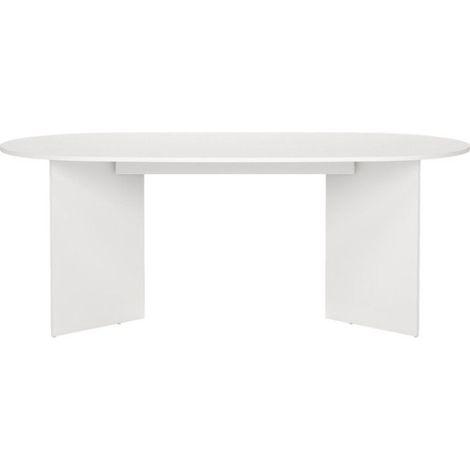 Table à Manger FAMILY - Blanc Mat - Ovale - 6 places - 200 x 100 x 76 cm (1/5)