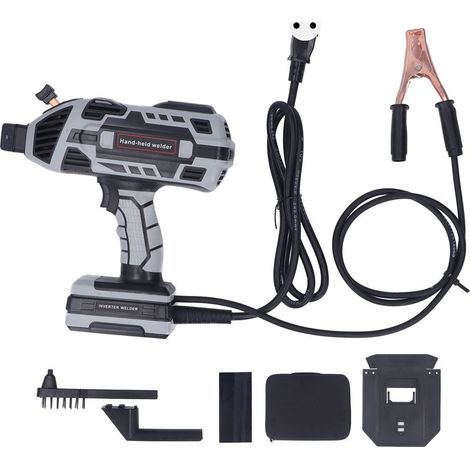 Kit de soudeuse à main avec onduleur IGBT, 6 réglages de courant, Machine à souder à Arc électrique pour baton de 1/16 à 1/8 pouces, prise ue grise, 220V (1/5)