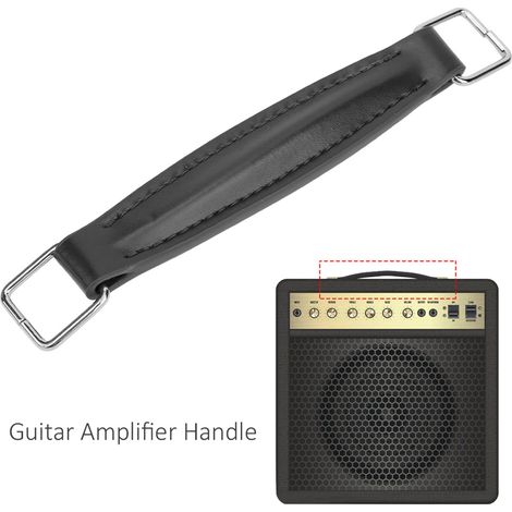 Poignée de Transport pour Ampli Guitare en Similicuir avec Renfort Acier - Accessoire Noir pour Enceinte (1/5)