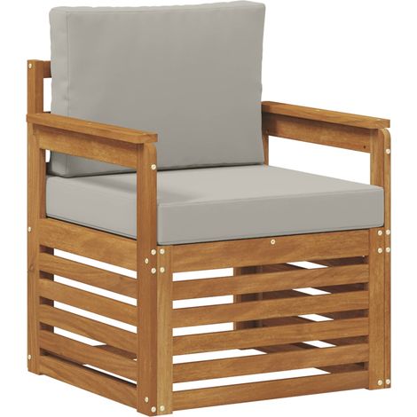 Maison Exclusive - Outdoor-Sofa Massives Akazienholz und Polyeste