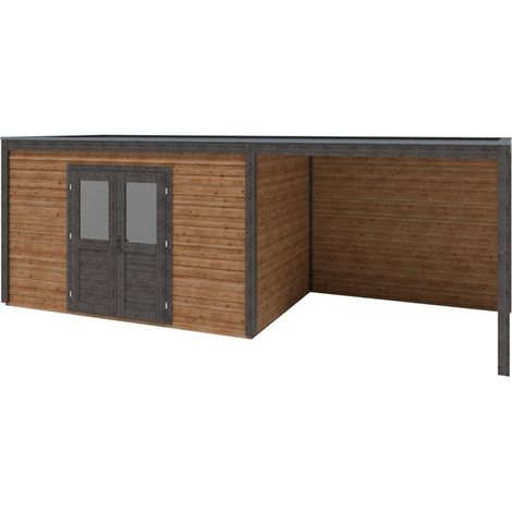 Casetta da giardino in legno Nova 7.06x2.59 m - 18.29 m2 - 28 mm - impregnata - 000202 (1/3)